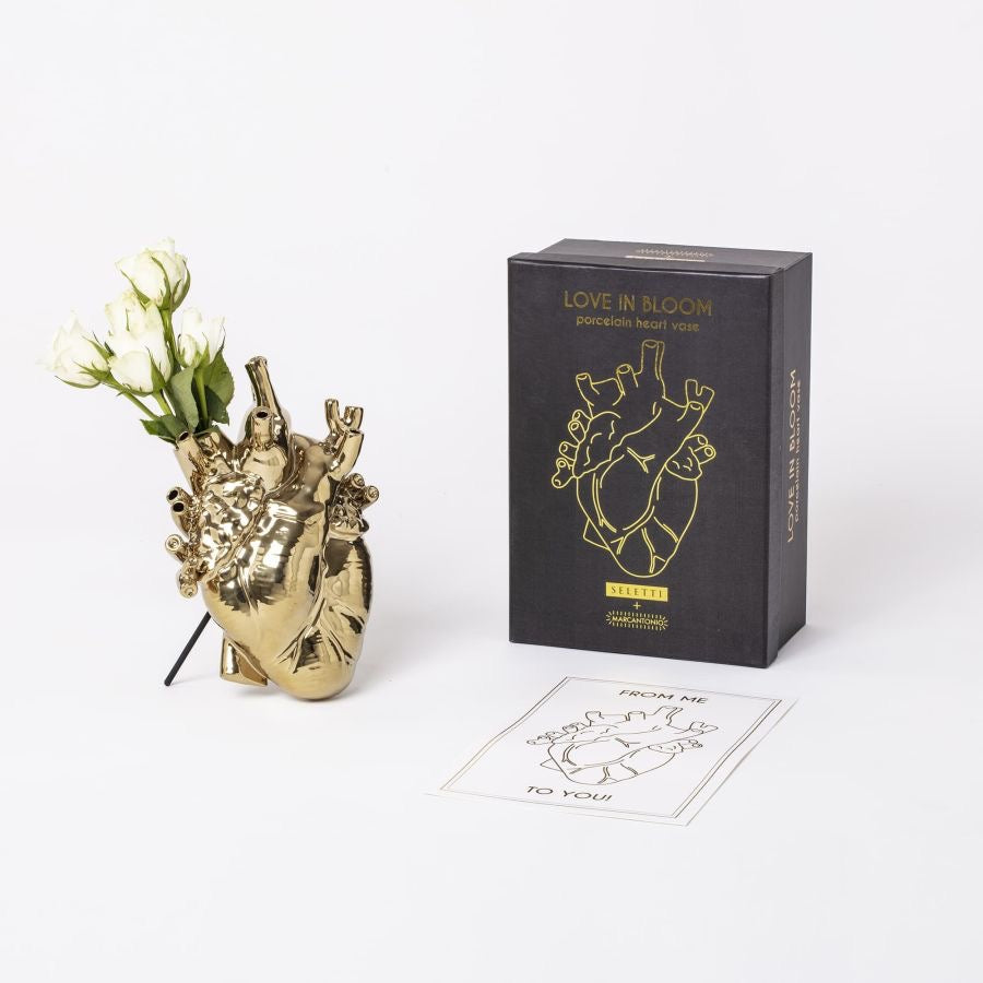 Amor en flor dorado - SELETTI